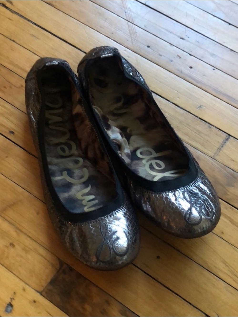 Sam Edelman Metallic Silver Ballet Flats
